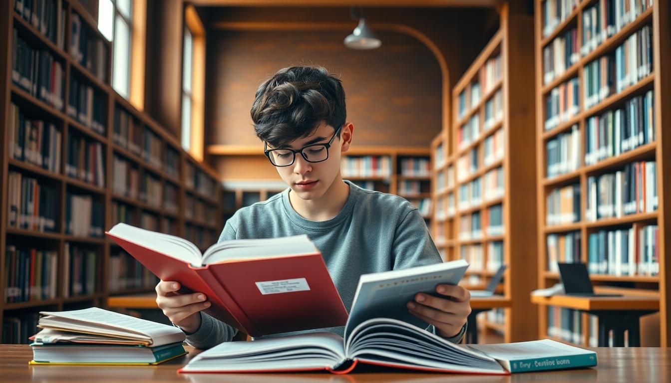 Structured study materials and learning resources on a desk